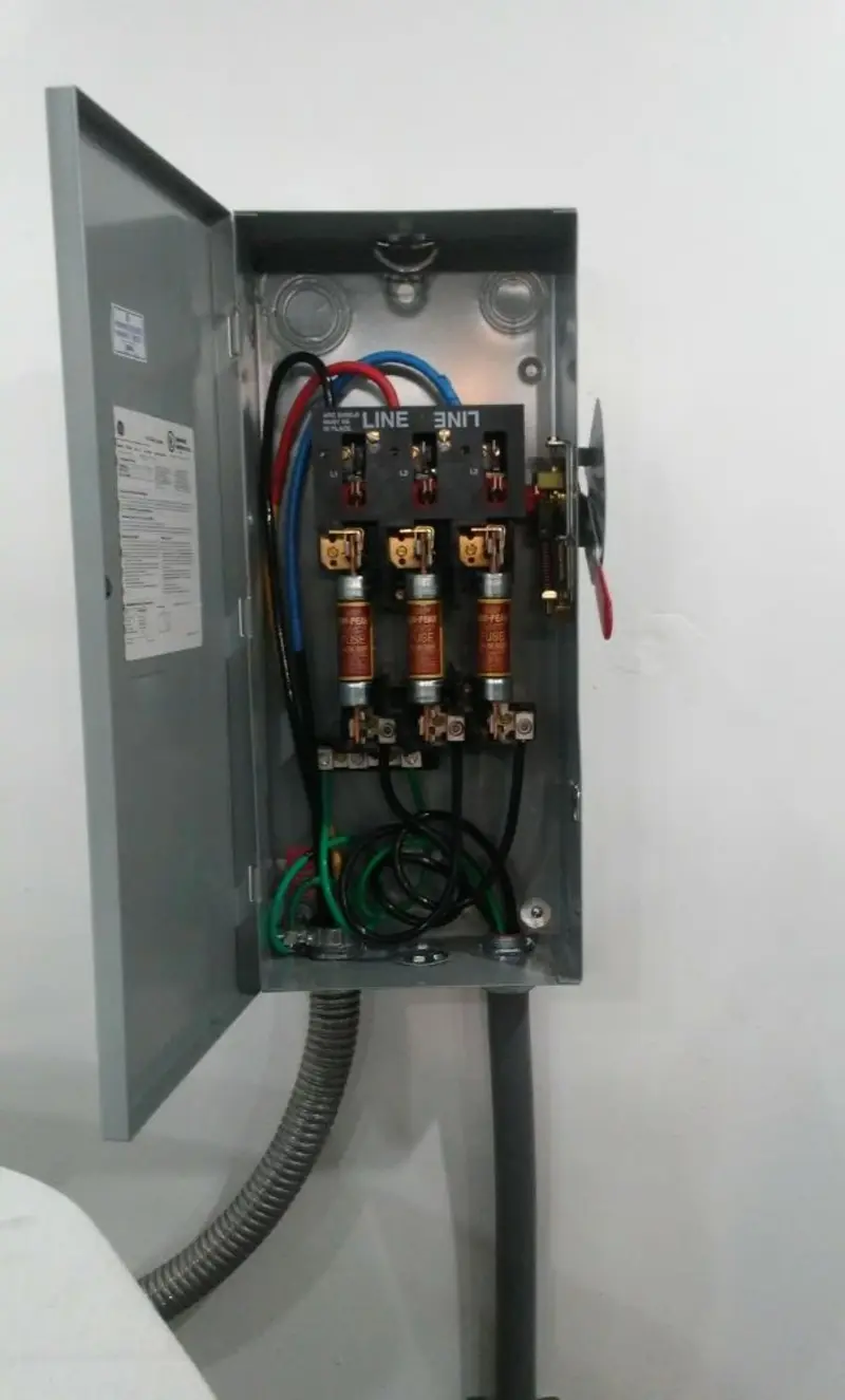 Three-phase disconnect switch installed for Electrical Wiring & Rewiring in Rock Hill